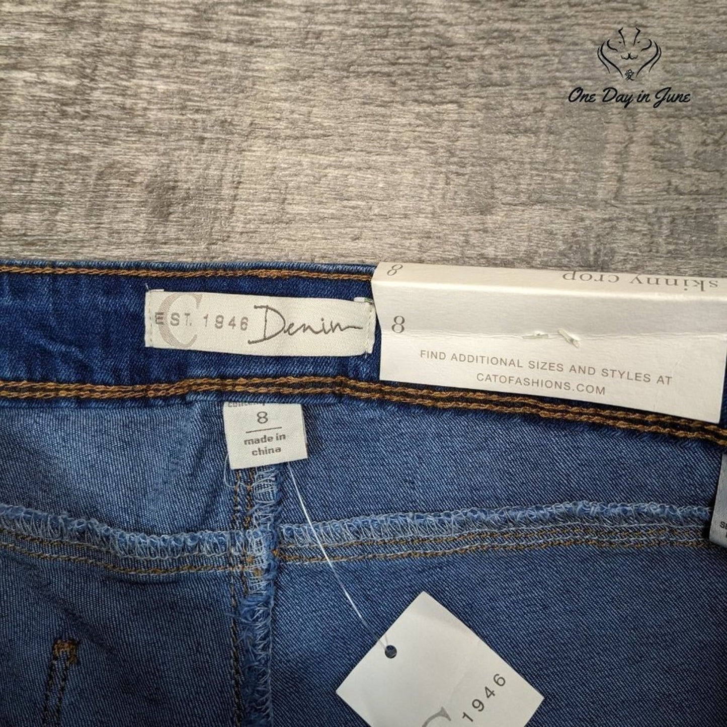 Cato Est 1969 Skinny Crop Jeans Size 8