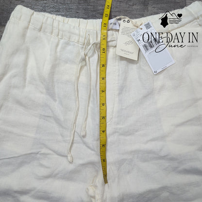 MNG Linen Drawstring Pants Size M