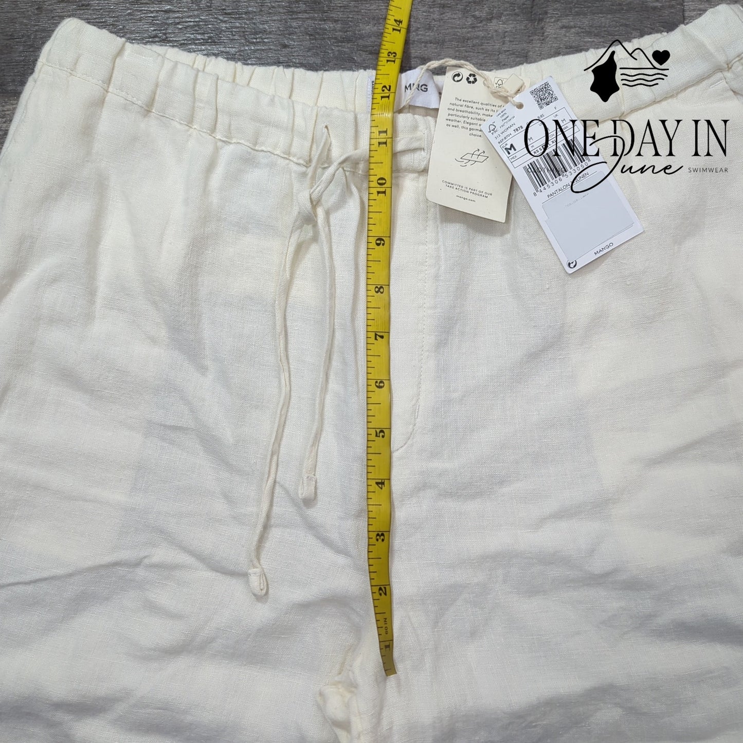 MNG Linen Drawstring Pants Size M