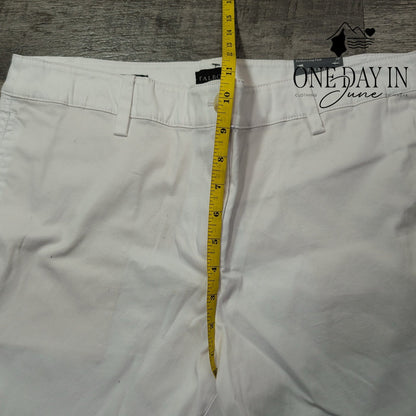 Talbots Perfect Crop Pants White Slim Leg Stretch NWT Size 12P