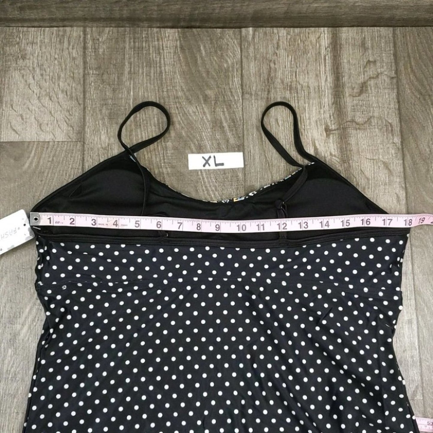 Sociala Polka Dot Tankini Swimsuit Size XL