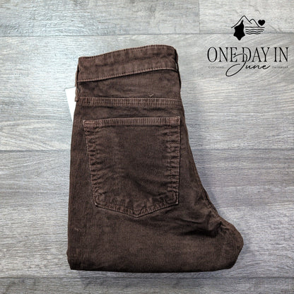 AG Adriano Goldschmied Skinny Corduroy Pants Brown NWT Size 4 (27)