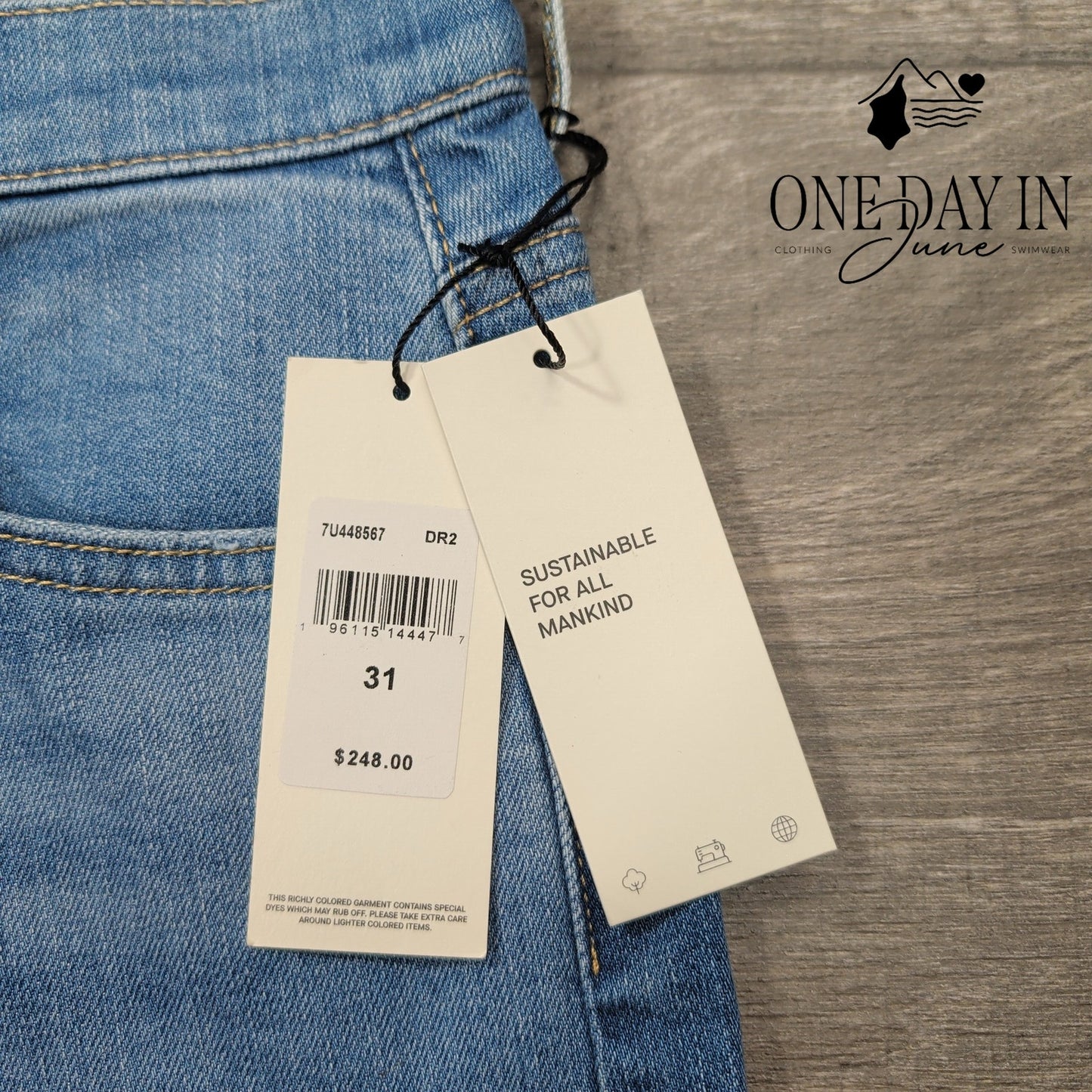 7 For All Mankind Easy Slim Jeans Floral Distressed High Rise NWT $248 Size 12