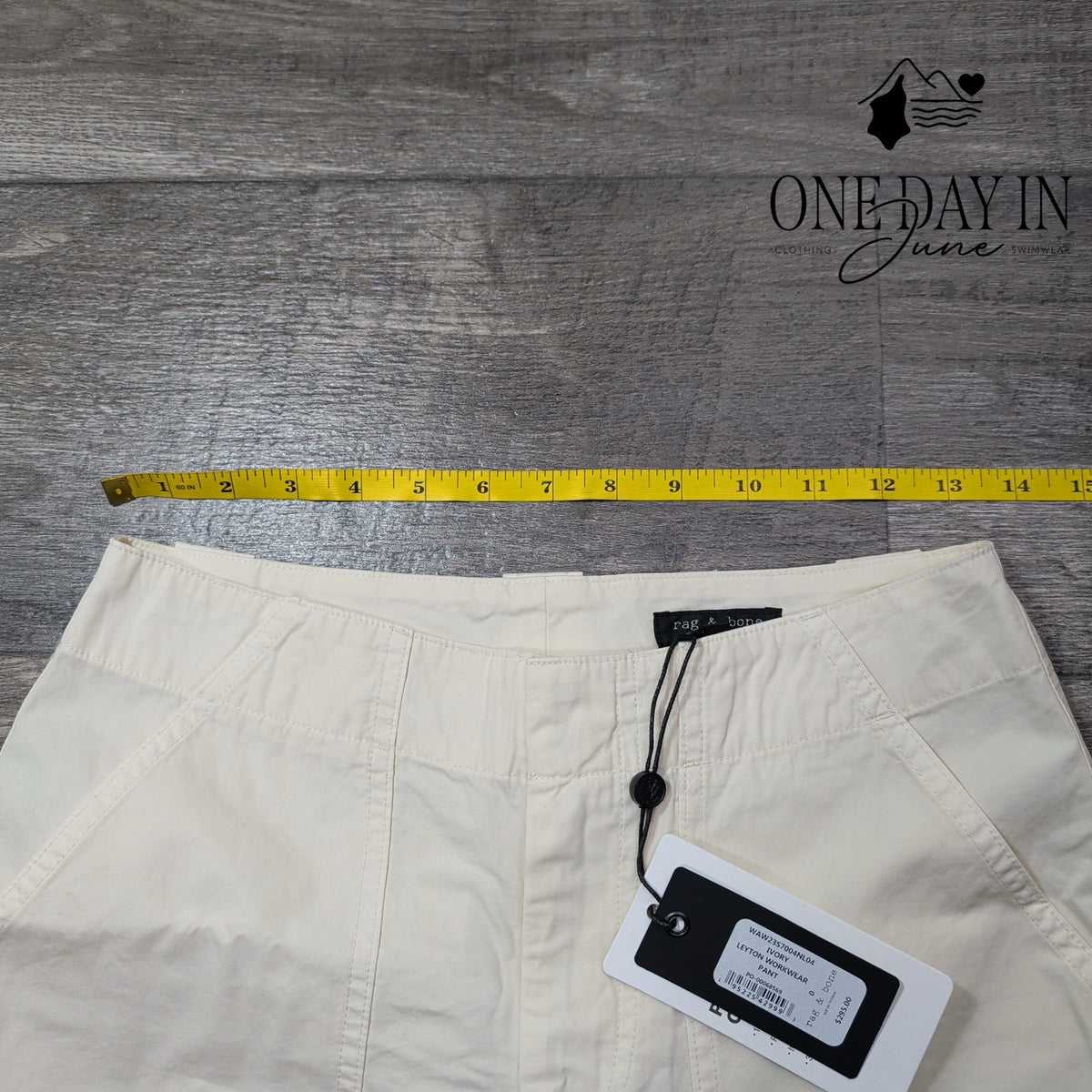 Rag & Bone Leyton Workwear Pants Ivory Utility Wide Leg NWT Size 0