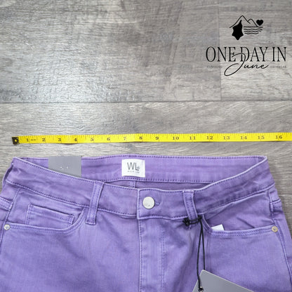 Wash Lab Fay Mid Rise Skinny Jeans Purple Gem NWT Size 10 (30)