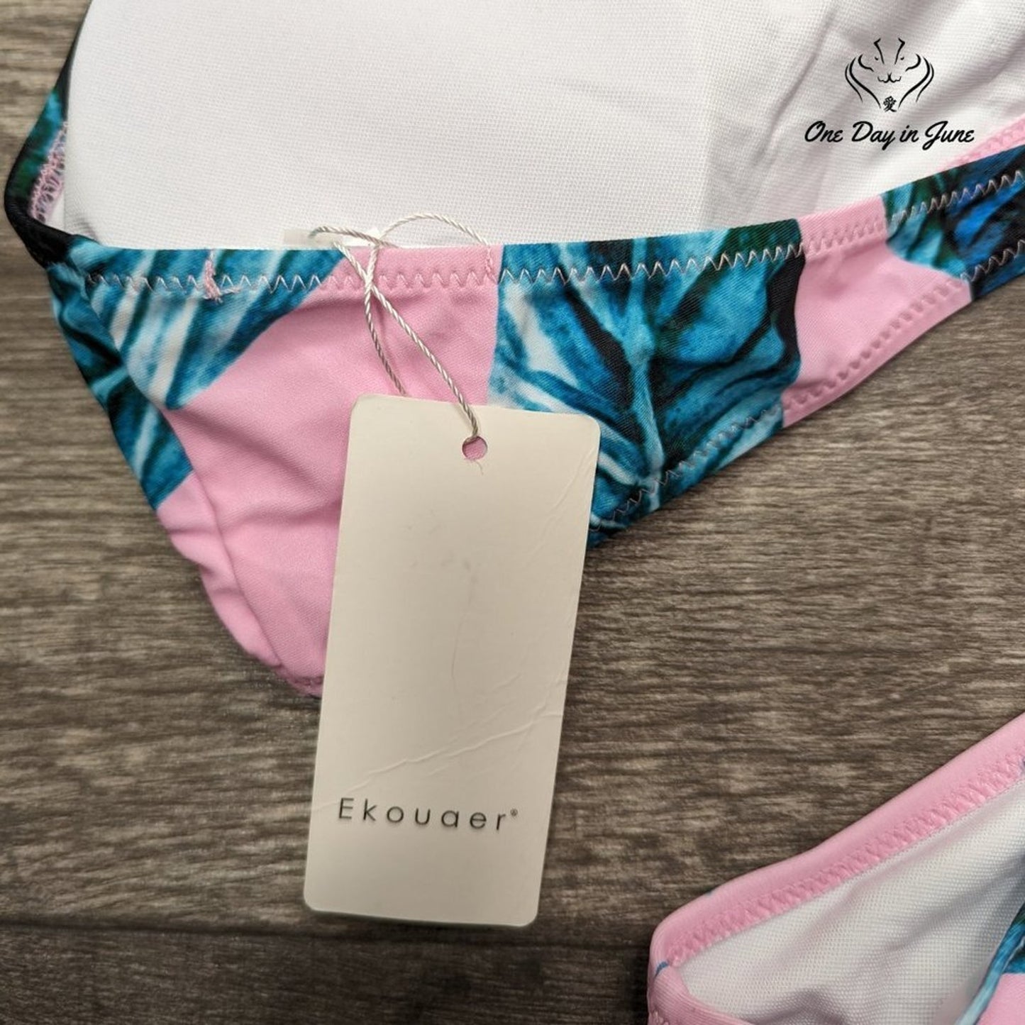 Ekouaer High Neck Halter Bikini Swimsuit Size XL