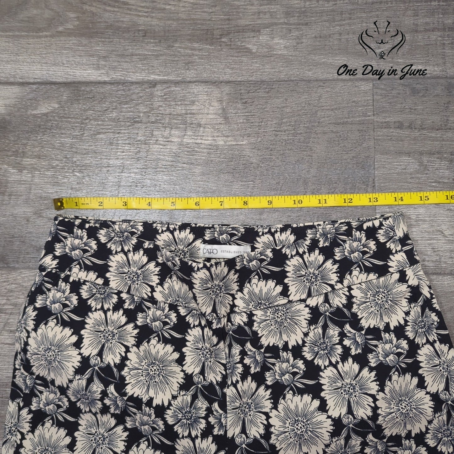 Cato Floral High Waist Pants Size 8