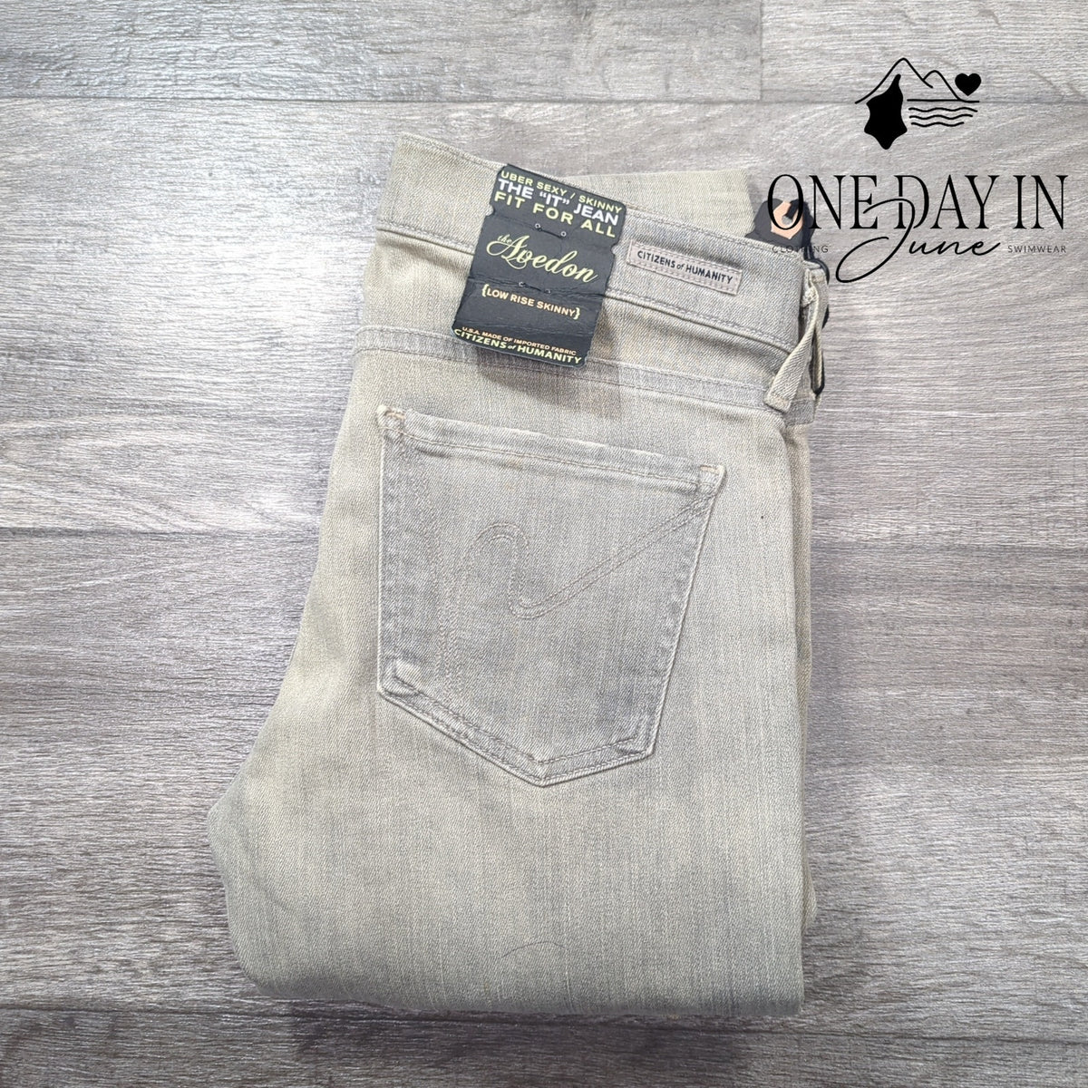 Citizens of Humanity Avedon Low Rise Skinny Jeans Gray NWT Size 29 (8)