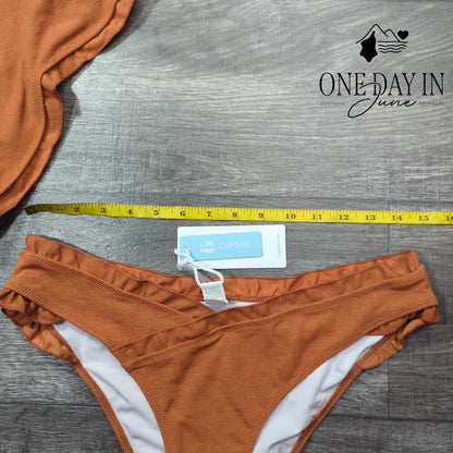 Cupshe Lettuce Edge Bikini Swimsuit Size M