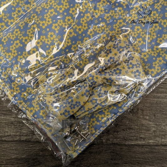 Yohowa Bow Tie, Pocket Square, Cuff Link Set Size OS