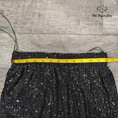 Blue Rain Women's Sequin Layered Elastic Waist Skirt Size XS