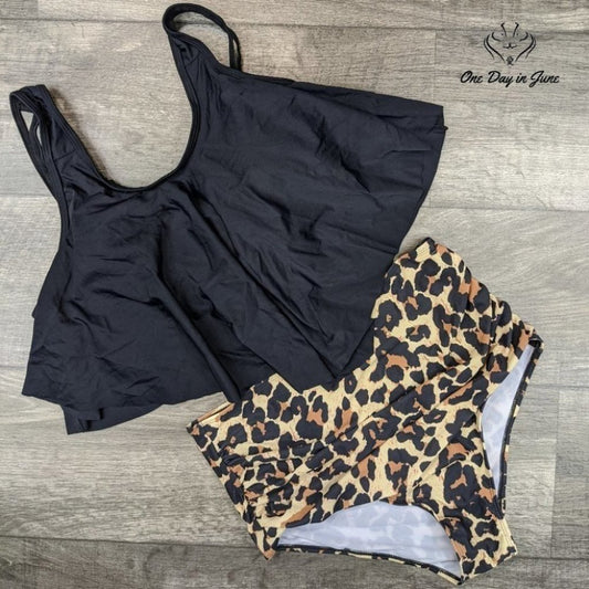 I2CRAZY High Waist Ruffled Flounce Bikini Size S