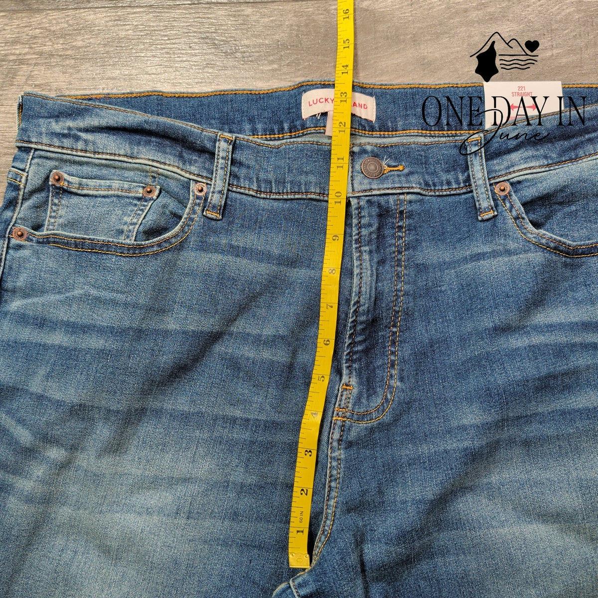 Lucky Brand 221 Straight Jeans Mens Medium Wash Advanced Stretch NWT Size 38X32