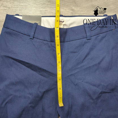 J.Crew Winnie Pant City Fit Cropped Pants Navy Blue Stretch NWT Size 2