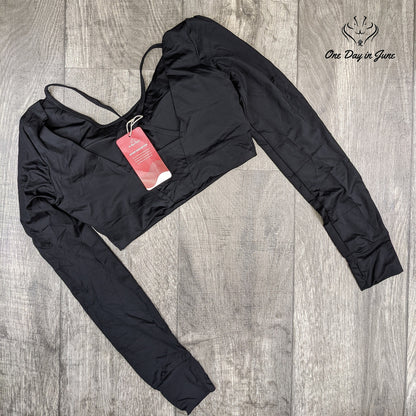 As Rose Rich Long Sleeve Crop Top Size S