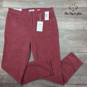 Kensie The Kelsey High Rise Skinny Corduroy Pants Dusty Rose NWT Size 10