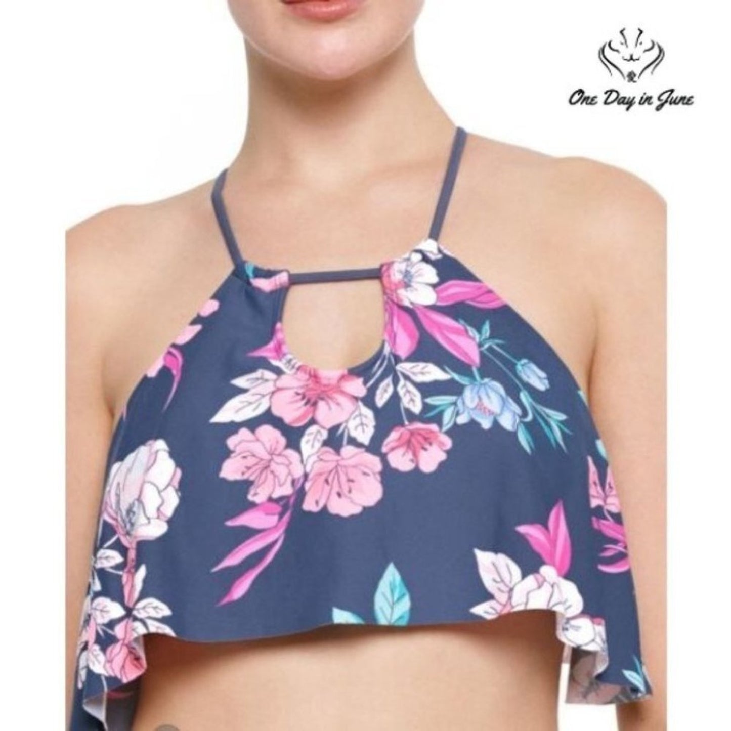 Arizona Jean Co. Juniors Halter Bikini Top Size L