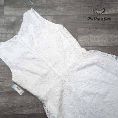 metaphor Sleeveless Lace Layered Mini Dress Size 14