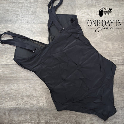 Suuksess Mesh Cut Out Tummy Control One Piece Swimsuit Black Size S
