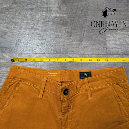 AG Adriano Goldschmied Caden Tailored Trouser Corduroy Pants NWT $215 Size 4 (27