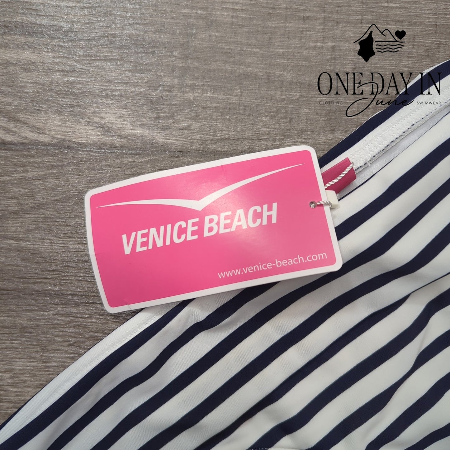 Venice Beach Moderate Striped Bikini Bottom Size 12