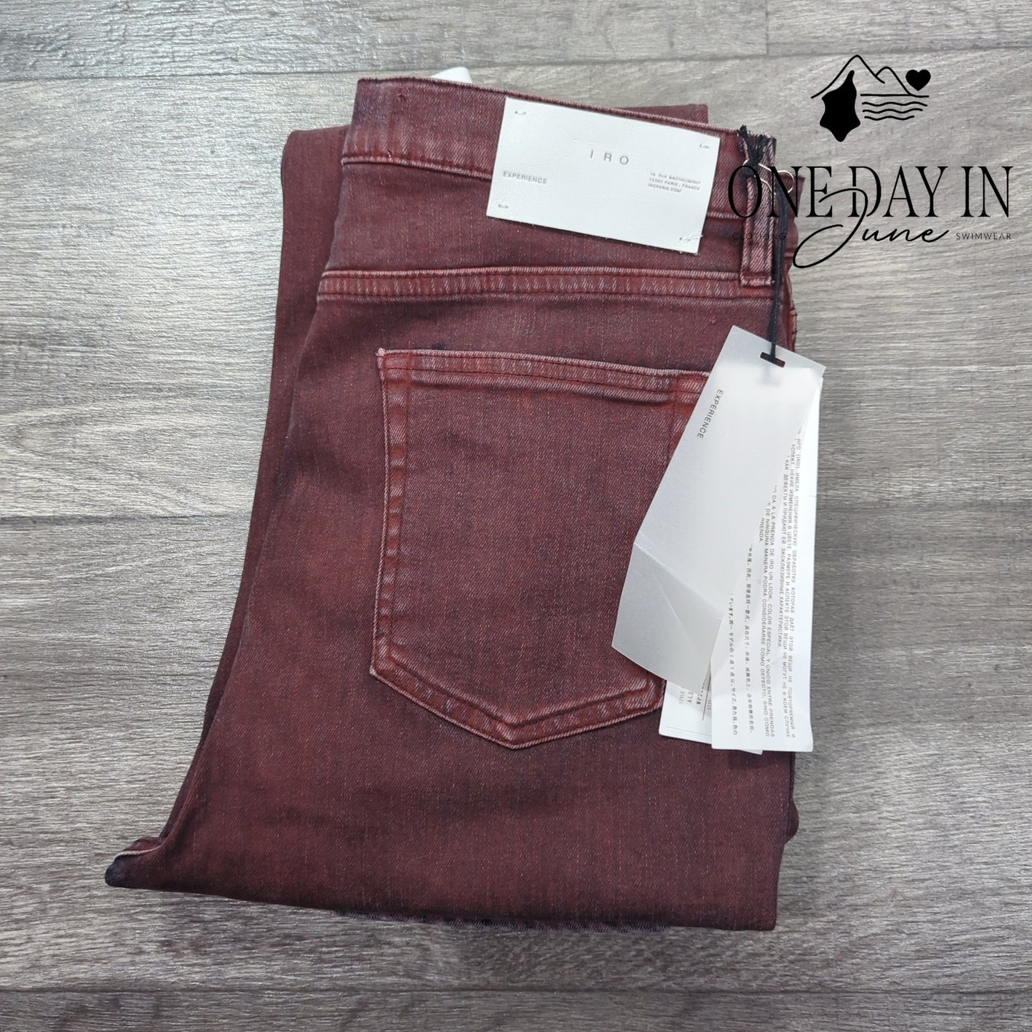 IRO Sehen High Rise Skinny Jeans Poppy Red Experience NWT $425 Size 10 (30)