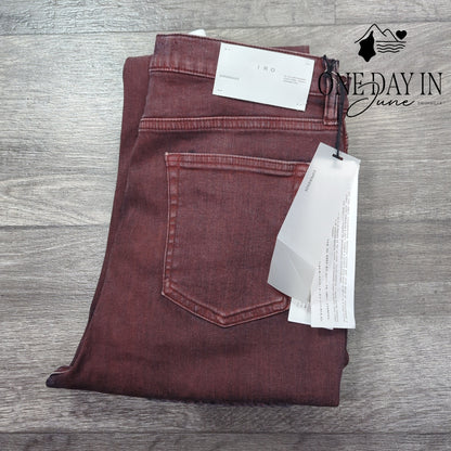 IRO Sehen High Rise Skinny Jeans Poppy Red Experience NWT $425 Size 10 (30)