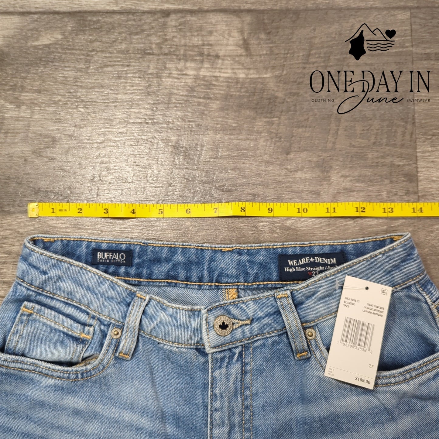 Buffalo David Bitton Jayden High Rise Straight Jeans Size 27 (4)