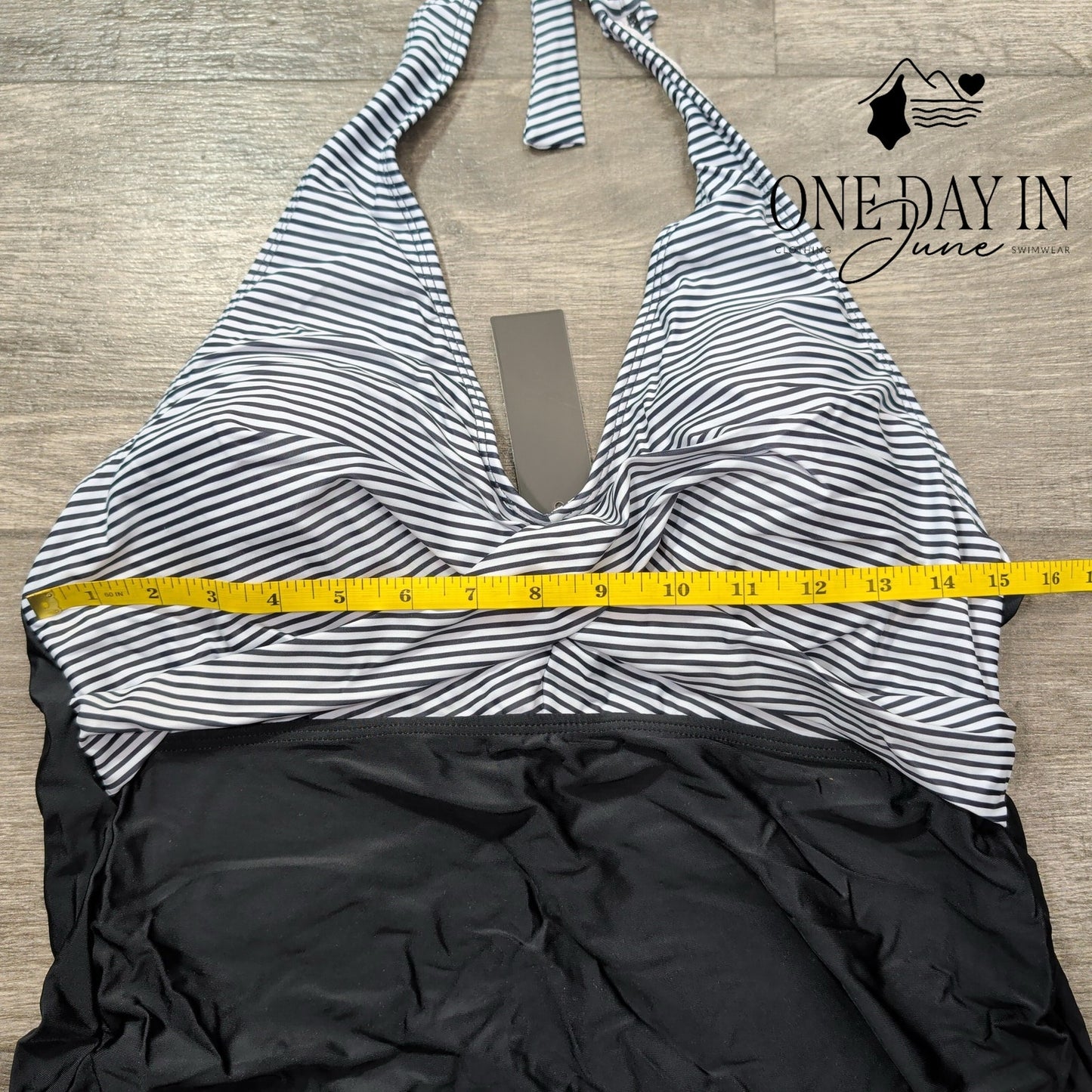 Tempt Me Cross Front Halter Tankini Top Size XL