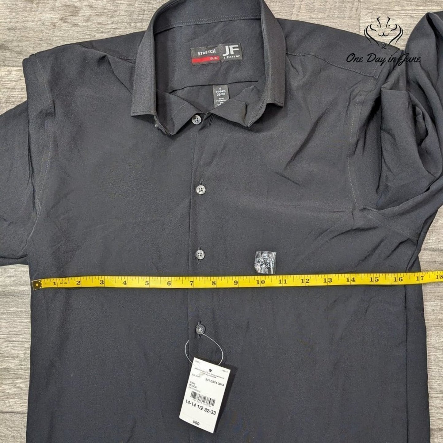 J. Ferrar Slim Stretch Button Down Shirt Size S 14-14.5