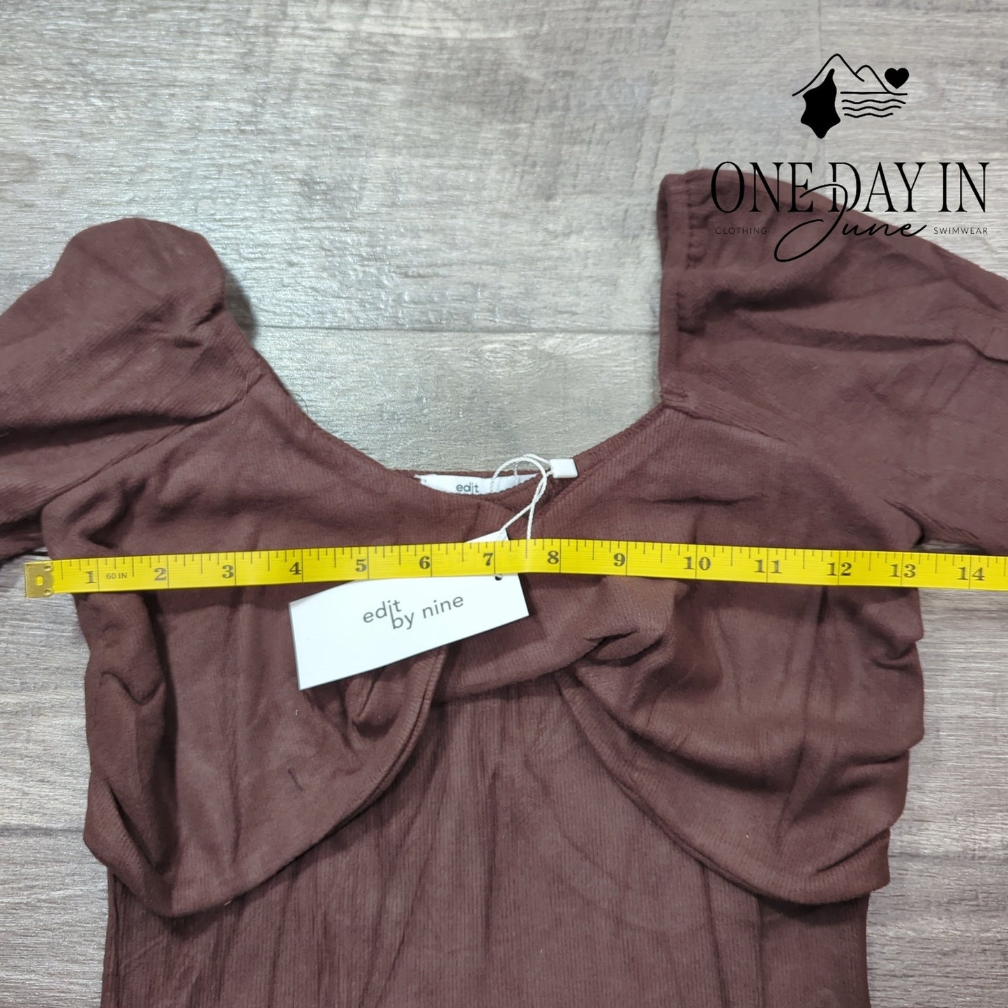 Edit by Nine Long Sleeve Bodycon Ribbed Mini Dress Size S