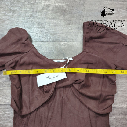 Edit by Nine Long Sleeve Bodycon Ribbed Mini Dress Size S
