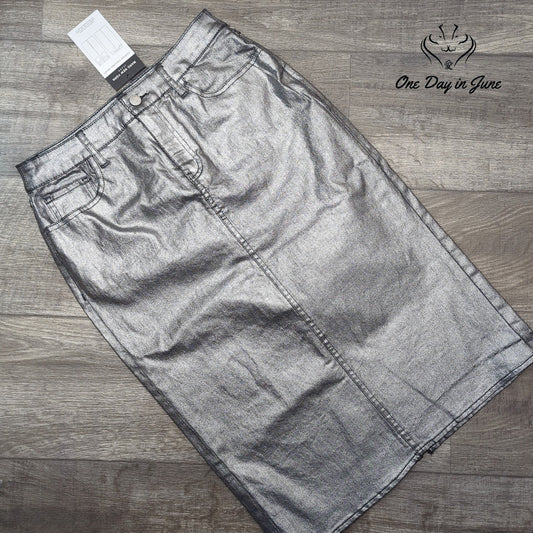 Marc New York Coated Denim Mini Skirt Size 6