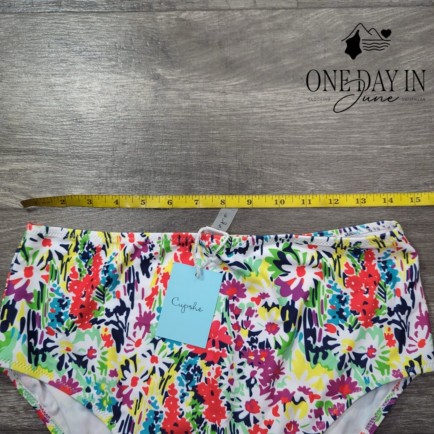Cupshe Floral High Waist Bikini Bottom Size XL