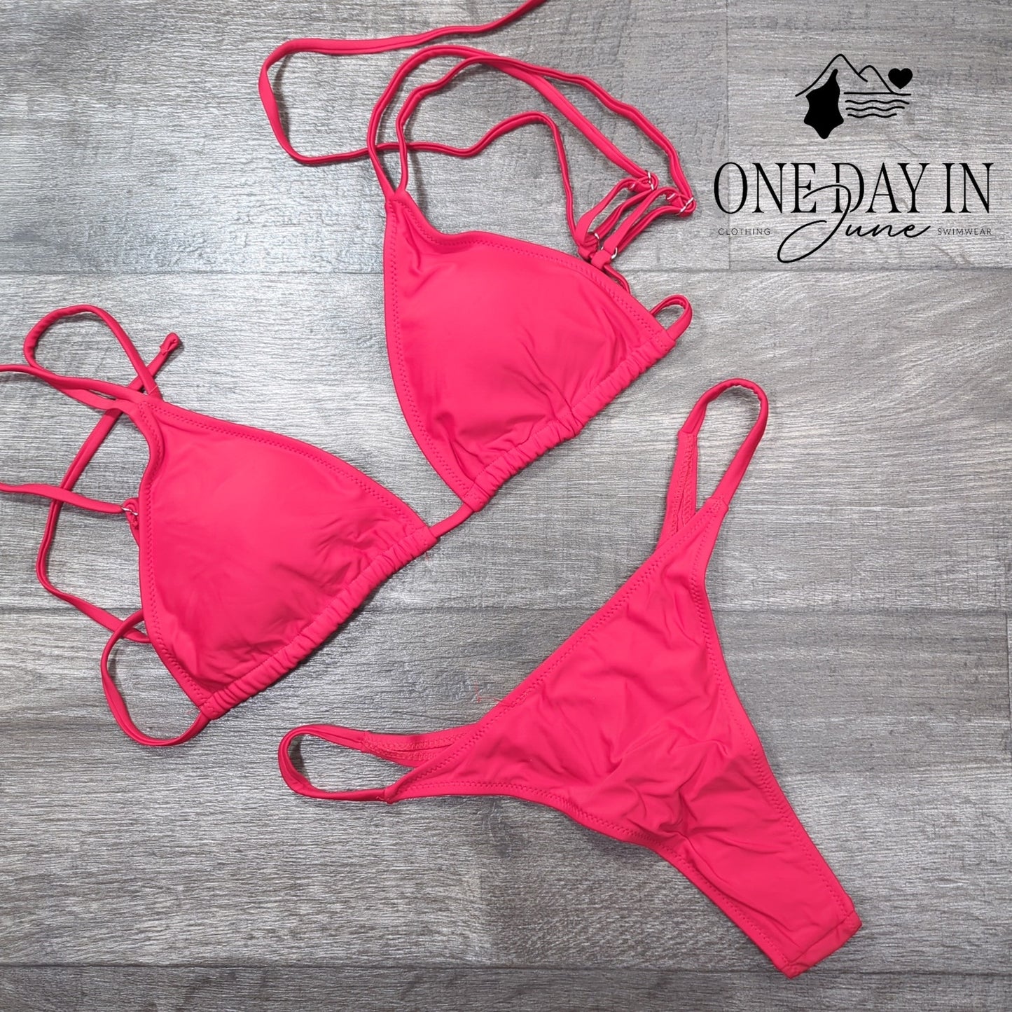 CharmLeaks Adjustable Triangle Thong Bikini Swimsuit Size XL