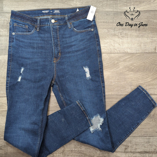 Old Navy Extra High Rise Rockstar Super Skinny Jeans Size 10