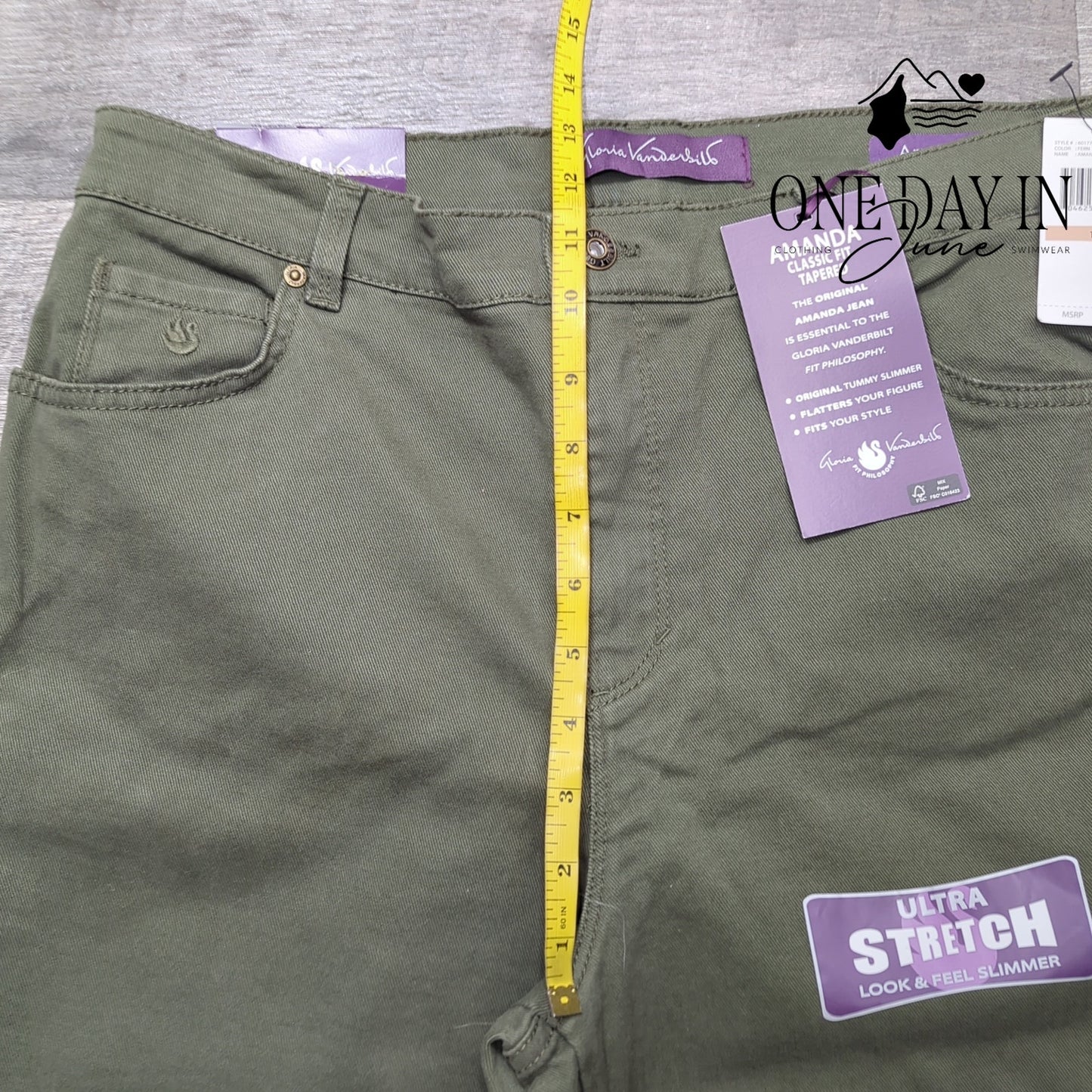 Gloria Vanderbilt Amanda Classic Fit Tapered Leg Jeans Size 12