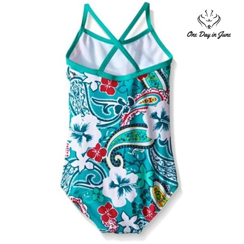 Kanu Surf Girls Layla Beach Sport One Piece Swimsuit Floral NWT Size 14