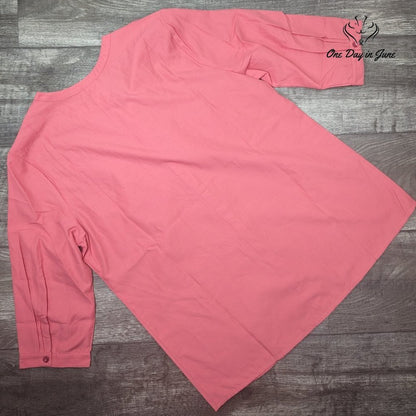 Blair 3/4 Sleeve Button Front Top Size M