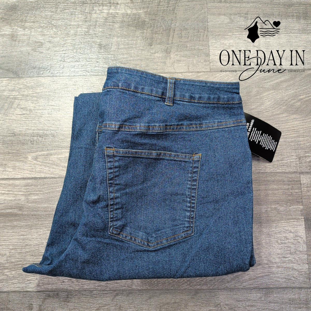 Woman Within Petite Straight Leg Stretch Jeans Petite Dark NWT Size 22W Petite