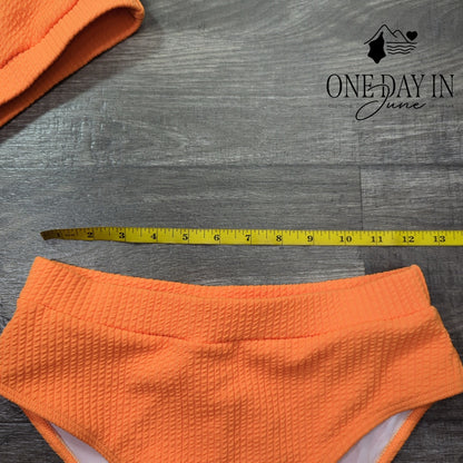 Aleumdr Textured Crop Bikini Swimsuit Size S