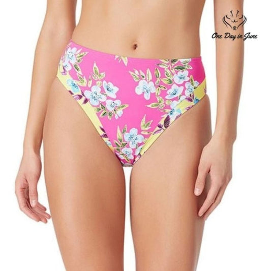 Sugar Beach Floral High Waist Bikini Bottom Size L