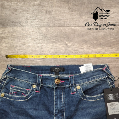 True Religion Halle High Rise Super Skinny Flap Jeans Dark Boreal NWT Size 8