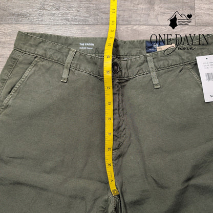AG Adriano Goldschmied Caden Tailored Trouser Pants Olive Green NWT Size 4 (27)