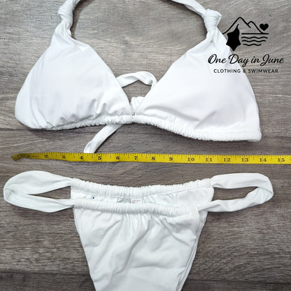 Charmleaks Halter Tie Back Brazilian Bikini Swimsuit Size L