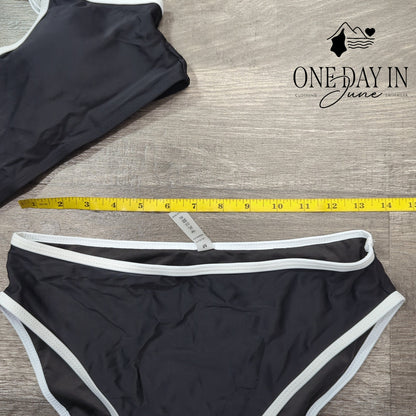 Aleumdr High Waist Crop Bikini Swimsuit Size M