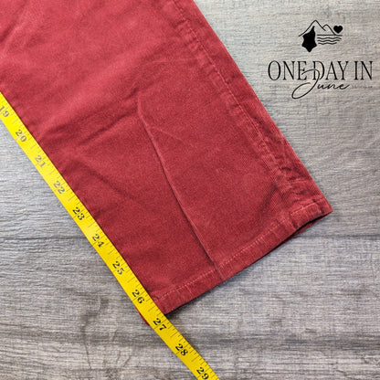 AG Adriano Goldschmied Corduroy Straight Leg Pants Rust Red NWT Size 4 (27)