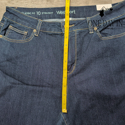 Westport Classic Fit Jeans Dark Wash High Rise Straight Leg NWT Size 10