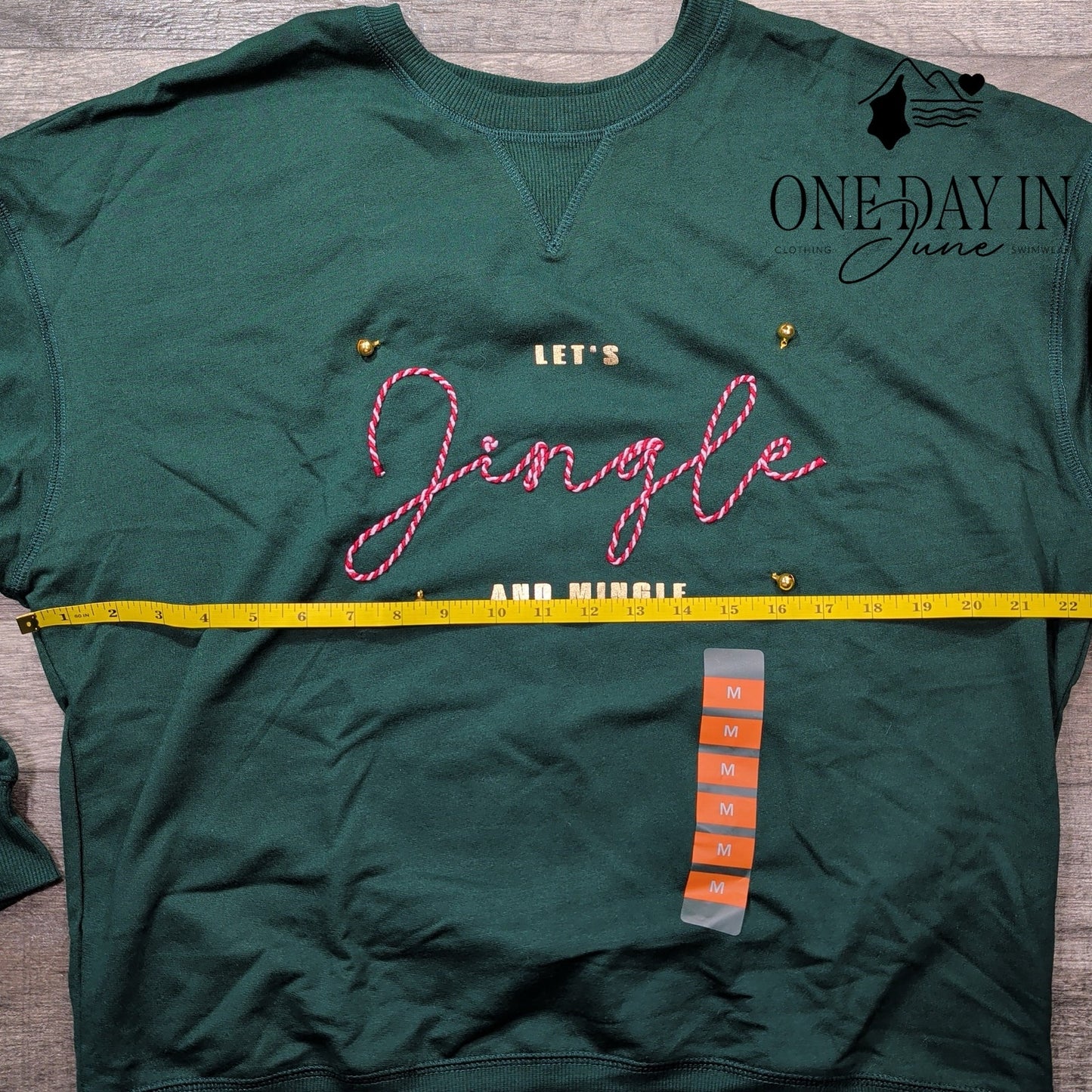 Rockin Around Let's Jingle Sweatshirt Size M