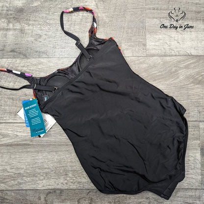 Maxine of Hollywood Square Neck Maillot One Piece Swimsuit Size 6